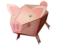 Свинка из бумаги