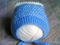 Вязаная шапочка для новорожденного ребёнка