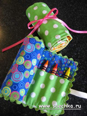Пенал из ткани для малышей и их карандашей