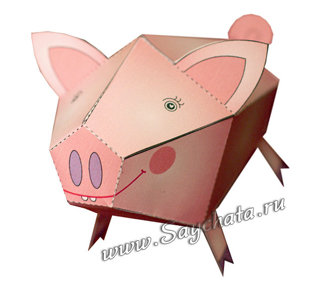 Бумажная свинка, как сделать бумажную свинью - Memepedia